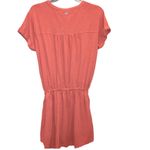 Roxy Cinched Waist Short Sleeve V Neck Dress Pink Medium Photo 1