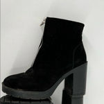 Primark Wide Fit Suede Bootie Size 6 chunky Y2k inspired zipper front disco Photo 6