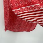 Old Navy  Boho Pink Top Paisley Floral Mixed Pattern Short Sleeve Casual Size M Photo 4