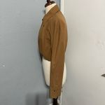 ZARA  Women Brown Long Sleeves Poplin Collared Pleated Casual Cotton Shirt Sz L Photo 10