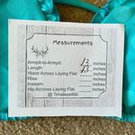 Vitamin A Turquoise Polka Dot Ruffle Triangle Shape Spaghetti Straps Womens SZ S Photo 4