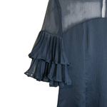 Keepsake‎ The Label Say You Will Chiffon Mini Dress In Navy NWT Large KX170121D Blue Photo 5