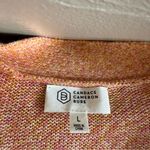 Candace Cameron Bure Orange Space Dye Oversized Button Front Cardigan Sweater L Size L Photo 3