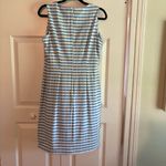 J. McLaughlin  Blue And White Pattern‎ Stripe Tank Dress Size Medium Photo 1