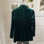 INC International Concepts Green Velvet Double Breasted Blazer S Green Photo 3