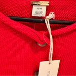 Magaschoni  Red Cotton Button Down Rolled Edges Sweater Vest Size M NWT Photo 1