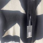 Worthington PL Geometric Chunky Black and White Knit Sweater Photo 4
