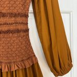 Ulla Johnson Ayaz Midi Dress Sandstone Cotton Size 8 Handmade Smocked Balloon Photo 7