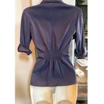 Cotton Express NWOT Mint  Missy stretch button up blouse. Sz S Photo 3