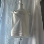 Elegant Cream Women's Cowl Neck Blouse White Size L Photo 7