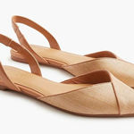 J.Crew Woven Slingback Flats Natural Raffia Photo 0