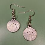 Silver Tone Bear Paw Print Earrings Photo 1