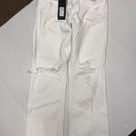 Edwin Women Kali Ankle Vintage Straight Jeans 27 White High Rise Distressed NWT Photo 0