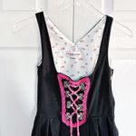 Original Steindl Vintage Black Floral Embroidered Dirndl Festival Mini Dress Size XS Photo 1