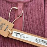 SKIMS  Sheer Knit Plunge Tank in Beet, Size Medium Photo 8