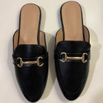 New Black Loafers with Gold Accent Size European size 39 Photo 0
