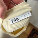 ZARA  Cream Knit Open Back Crop Top Photo 7