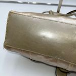 East 5th  Vintage Metallic Leather Thick Hardware Buckle Flap Satchel Photo 8