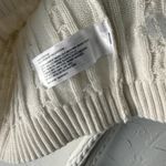 Prince Sweater Medium Cable Knit Cardigan Red Blue Stripe Trim Tennis Preppy White Photo 4