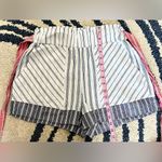 Ban Jara 🆕, Blue and Shite Linen Shorts, Medium Photo 5