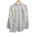 J.Crew  Classic fit Ruffleneck shirt Button Up Long Sleeve Women Size 22 #AW712 Photo 6