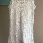 Medium Embroidered bohemian ivory sheath sleeveless dress above the knees midi Photo 0