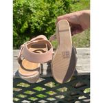 Catherine Malandrino  Estaria Wedge Strappy Sandal Nude Vegan Sz 9 NIB Photo 3