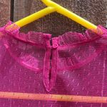 River Island Pink Sheer Puffed Sleeve Polka Dot Stretch Crop Top Photo 10