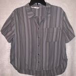 Button Up Striped Top Multi Size L Photo 0