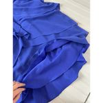 Jovani  Wedding Guest Royal Blue Ruffled V-Neck Sleeveless Dress & Cardigan 20 Photo 7