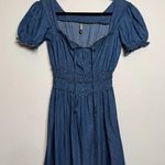CottageCorge Denim Jean Sun Dress Long Maxi  Photo 3