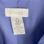 Chico's Chico’s Lavender Satin Snakeskin Full Zip Collared Jacket Photo 3