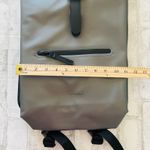 Rains Metallic Gray Rolltop Rucksack Waterproof Cycle Backpack Laptop Pocket Photo 2
