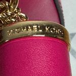 Michael Kors Ginny Hot Pink Leather "Love" Studded Medium Crossbody Camera Bag Photo 8