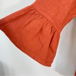 Bryn Walker  Small‎ Burnt Orange Linen Bell Sleeves Blouse Made In USA Lag… Photo 5