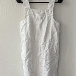 Madewell  White Embroidered Tank Mini Linen Dress Pockets Eyelet 2 Photo 5