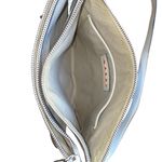 Marni Bandolier Crossbody Bag Gray Leather Silvertone Hardware Zip Top Messenger Photo 13