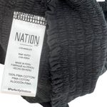 Nation Ltd Harmony Dress Smocked Mini Sleeveless Pima Cotton Black Size Medium Photo 11