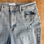 Vervet by Flying Monkey Distressed Light Wash Stretch Straight Leg Jeans Size 30 Blue Photo 3