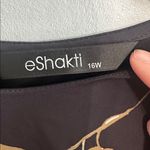 Eshakti Black Floral Long Sleeve Belted Dress Photo 2