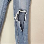 PacSun  High Rise Straight Distressed Light Wash Raw Hem Jeans Womens 24 90s Photo 9