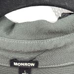 Monrow Jumpsuit Crepe Long Sleeve Collared Button Down Olive Green Size Large Photo 11