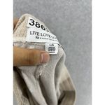 Lounge Live Love  Women's Pajama Pants Beige Brown Stars Size Large Ankle Pockets Photo 5