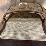 Dooney & Bourke Dooney‎ & Bourke DB Logo Crossbody Bag Brown Coated Canvas Small Purse Photo 2