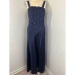 Alex Evenings Lace and Satin Gown In Midnight. Size 6 Photo 3