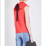 Maje NWT Lierro Ruffle Overlay Rouge Top Size Medium Photo 7