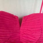 American Vintage Y2K Hot Pink Strapless Ruffle Fairy Princess Mini Homecoming Party Dress Medium Photo 5