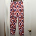 ZARA  Women’s Floral Patterned pleated zip front pants - Pink and Purple size 6 Photo 2