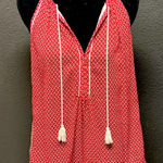 Joe Fresh  Loose Flowy VNeck Halter Racer Back Top Tassels Accent Boho EUC Photo 0