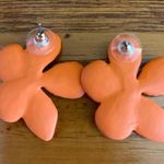 Accessory, concierge, ceramic floral, petal earrings Orange Photo 1